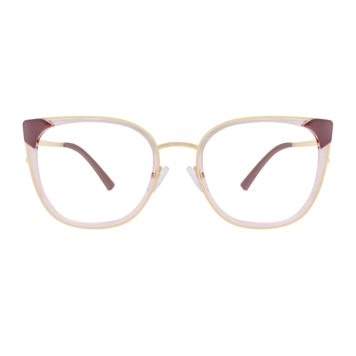 Square Pink/Gold Eyeglasses