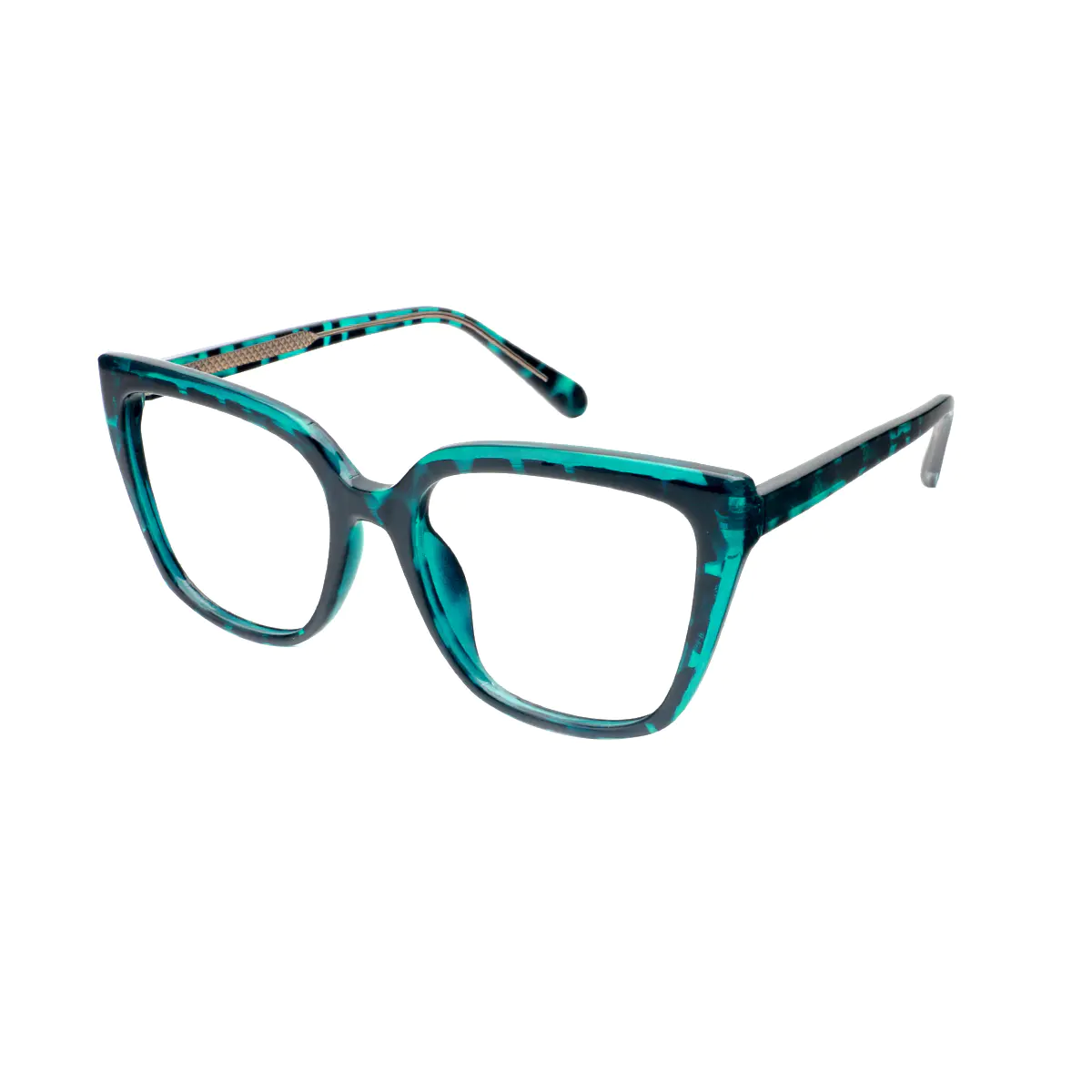 Square Tortoiseshell/Blue Eyeglasses