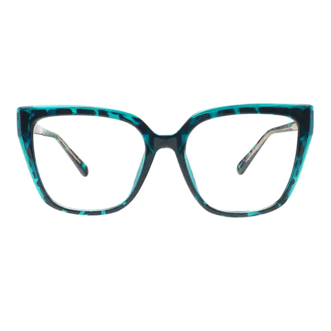 Square Tortoiseshell/Blue Eyeglasses