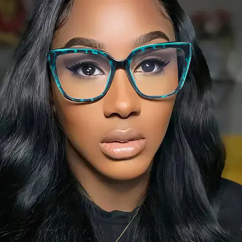 Square Tortoiseshell/Blue Eyeglasses
