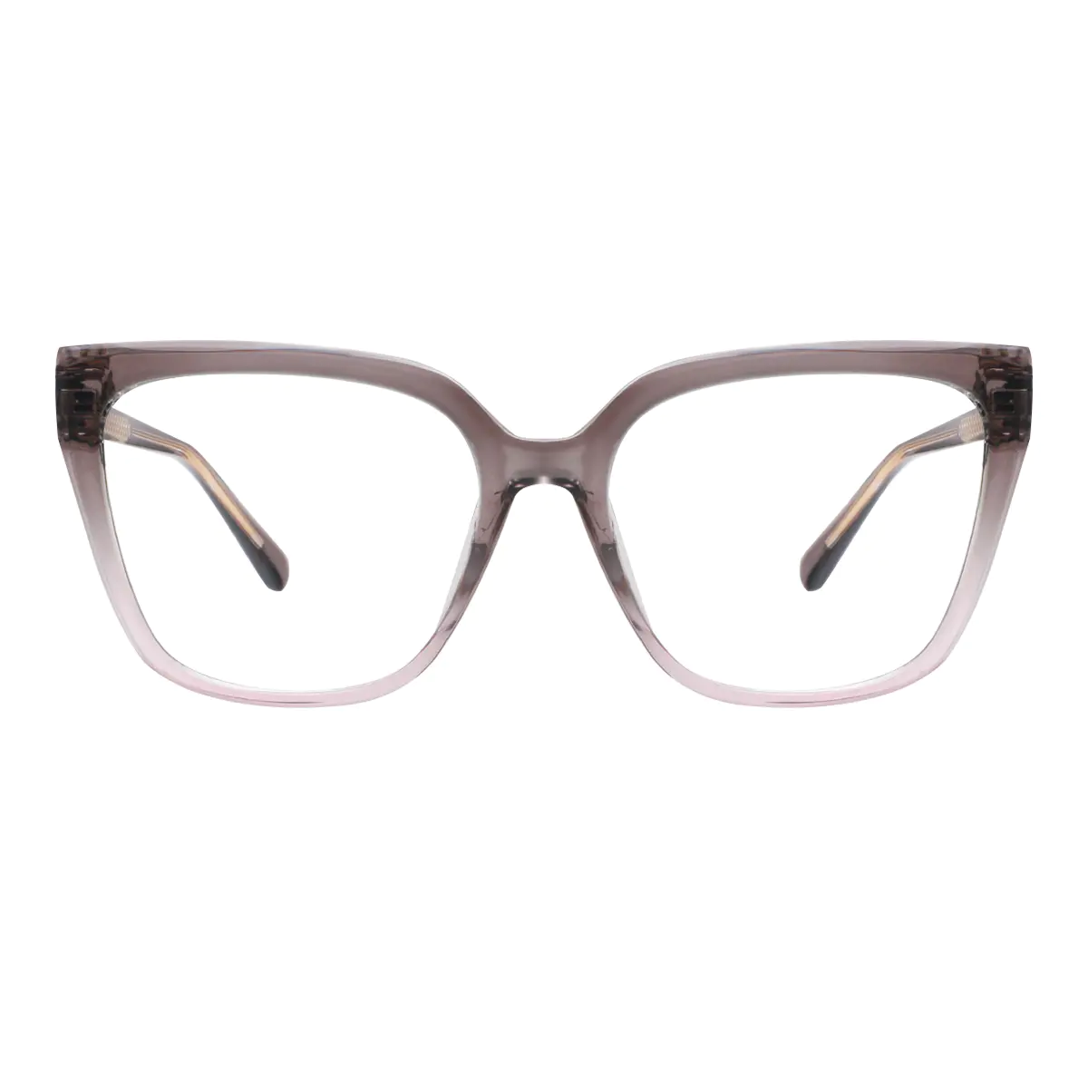 Square Transparent Gray/Transparent Pink Eyeglasses