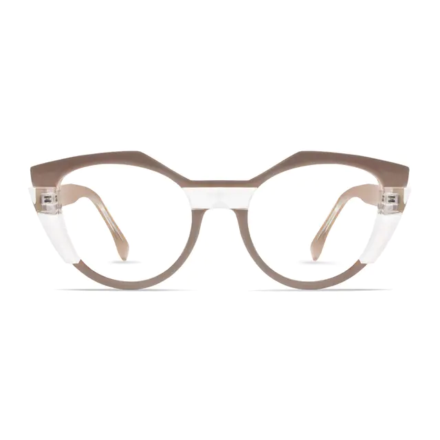 Cat-eye Light Brown Eyeglasses