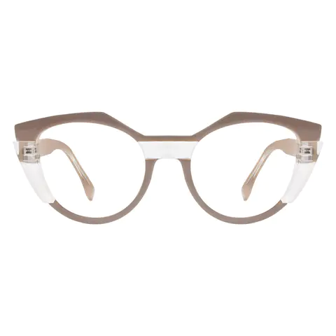 Cat-eye Light Brown Eyeglasses