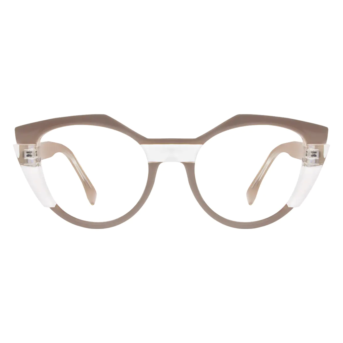 Cat-eye Light Brown Eyeglasses