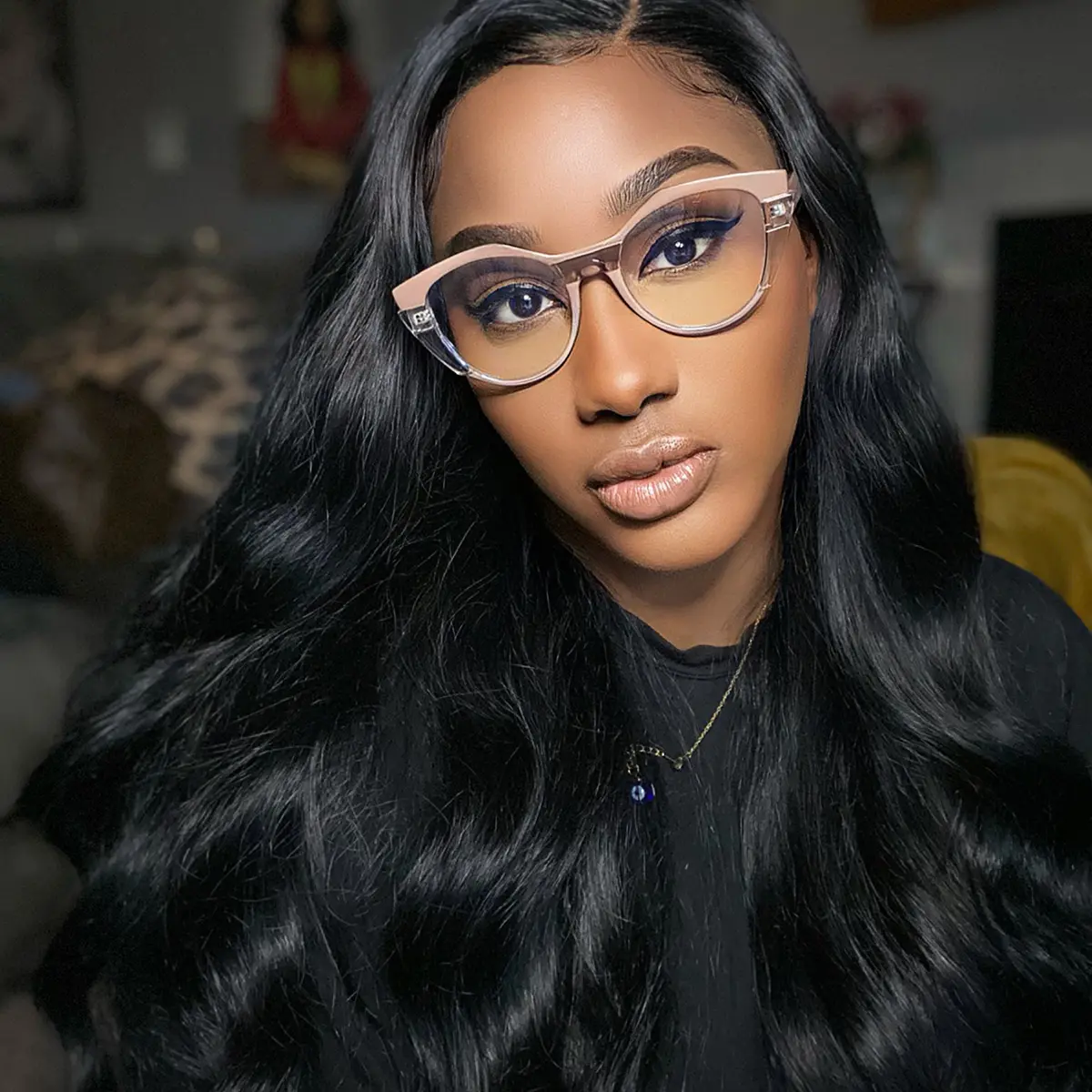 Cat-eye Light Brown Eyeglasses