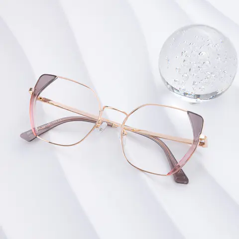 Square Gradient Pink Eyeglasses