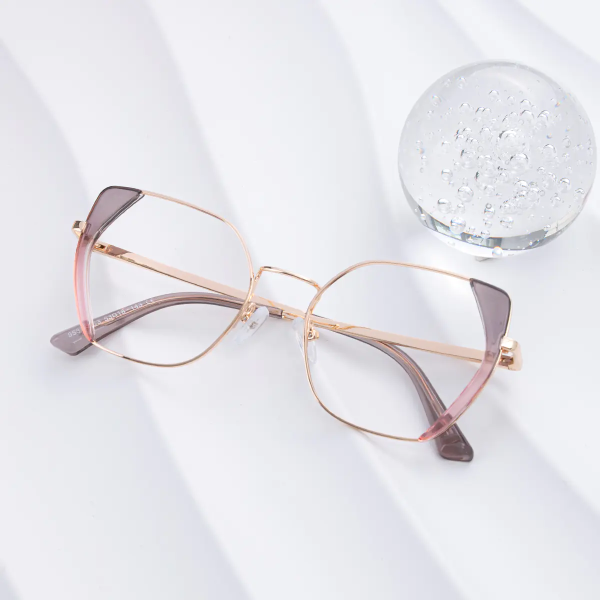 Square Gradient Pink Eyeglasses