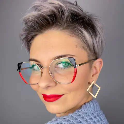 Square Blue Eyeglasses