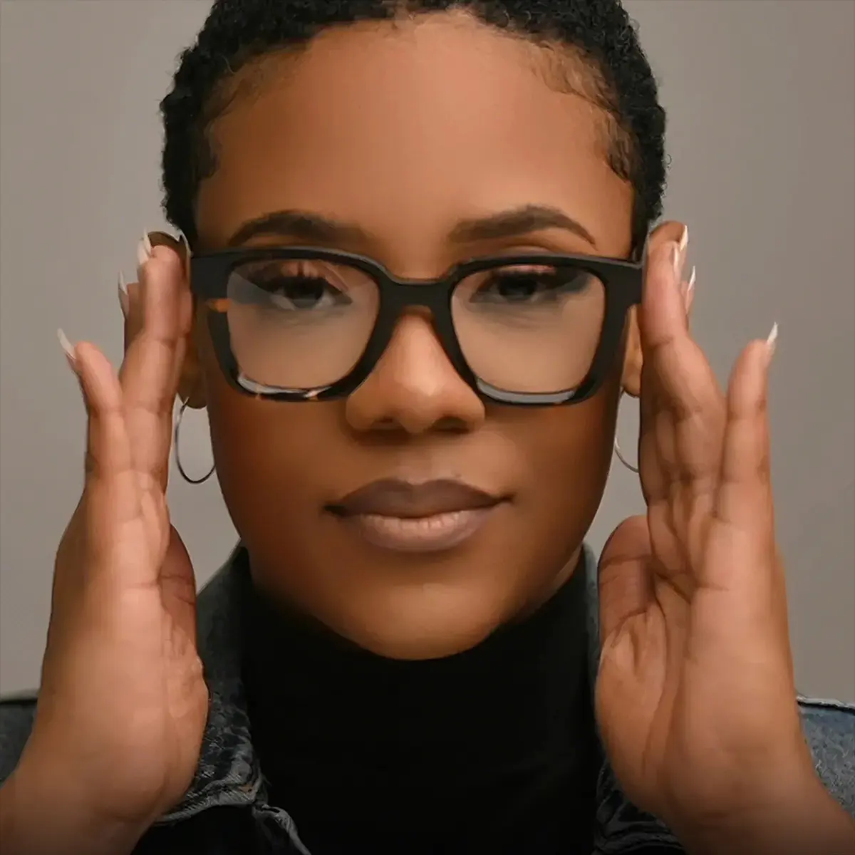 Square Black Eyeglasses