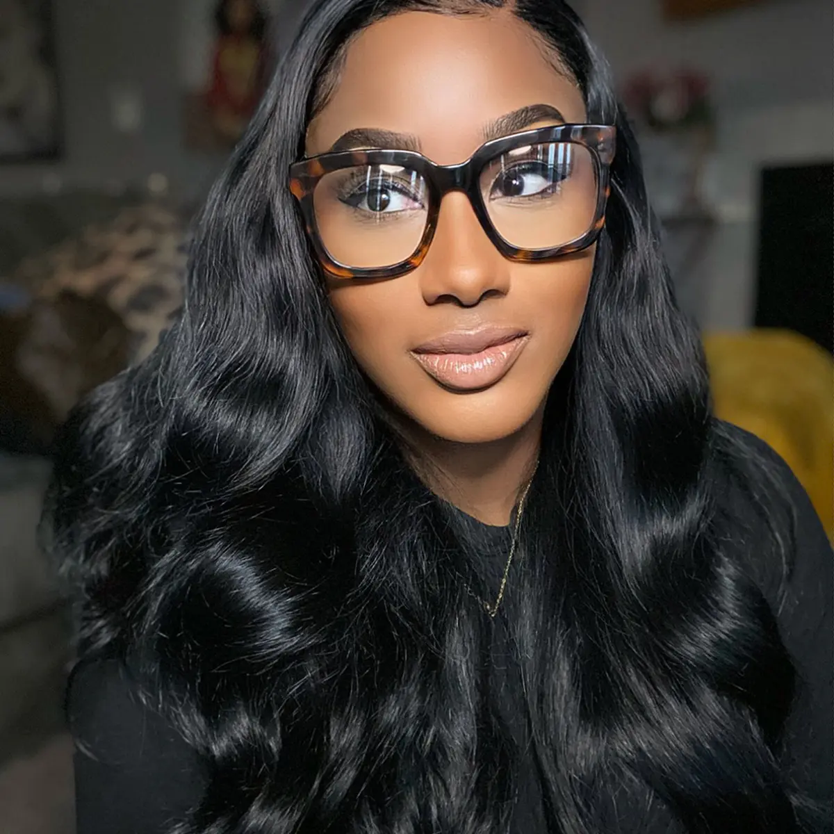 Square Black Eyeglasses