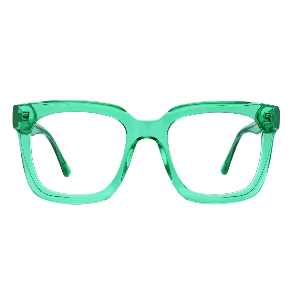 Square Green Eyeglasses
