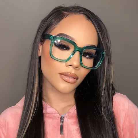 Square Green Eyeglasses