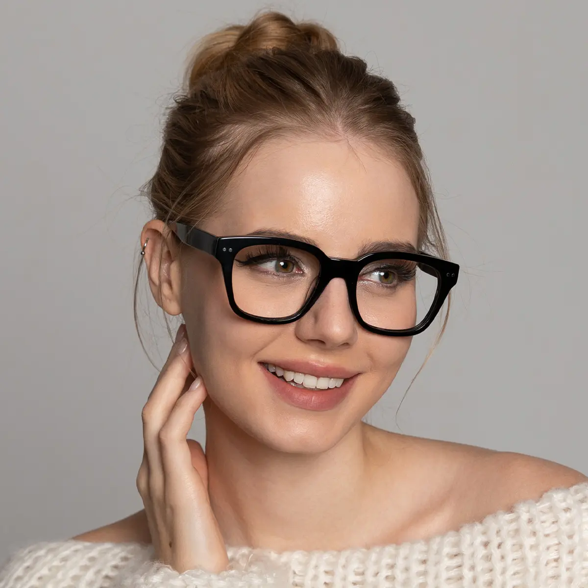 Square Black Eyeglasses