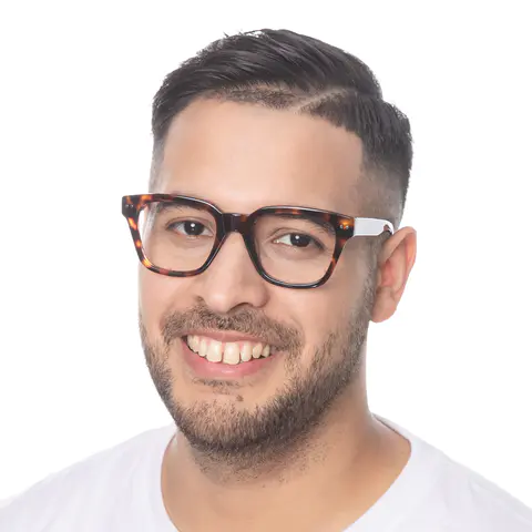 Square Tortoiseshell Eyeglasses