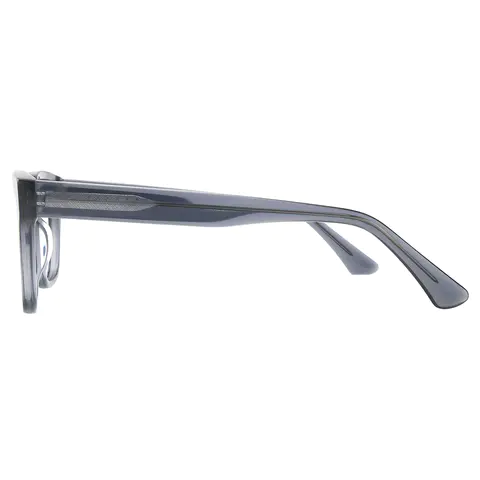 Square Transparent Gray Eyeglasses