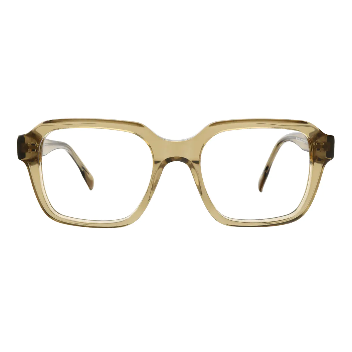 Square Light Brown Eyeglasses