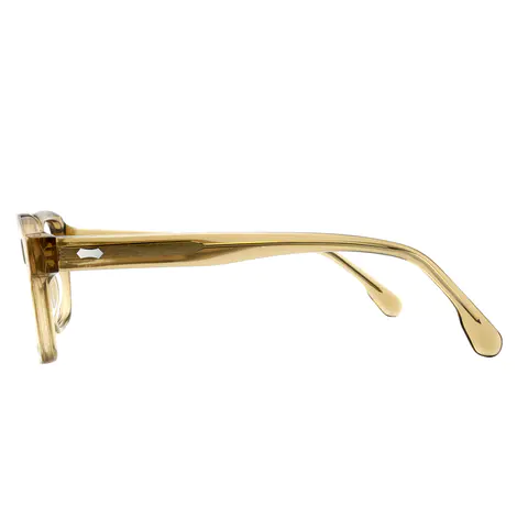 Square Light Brown Eyeglasses