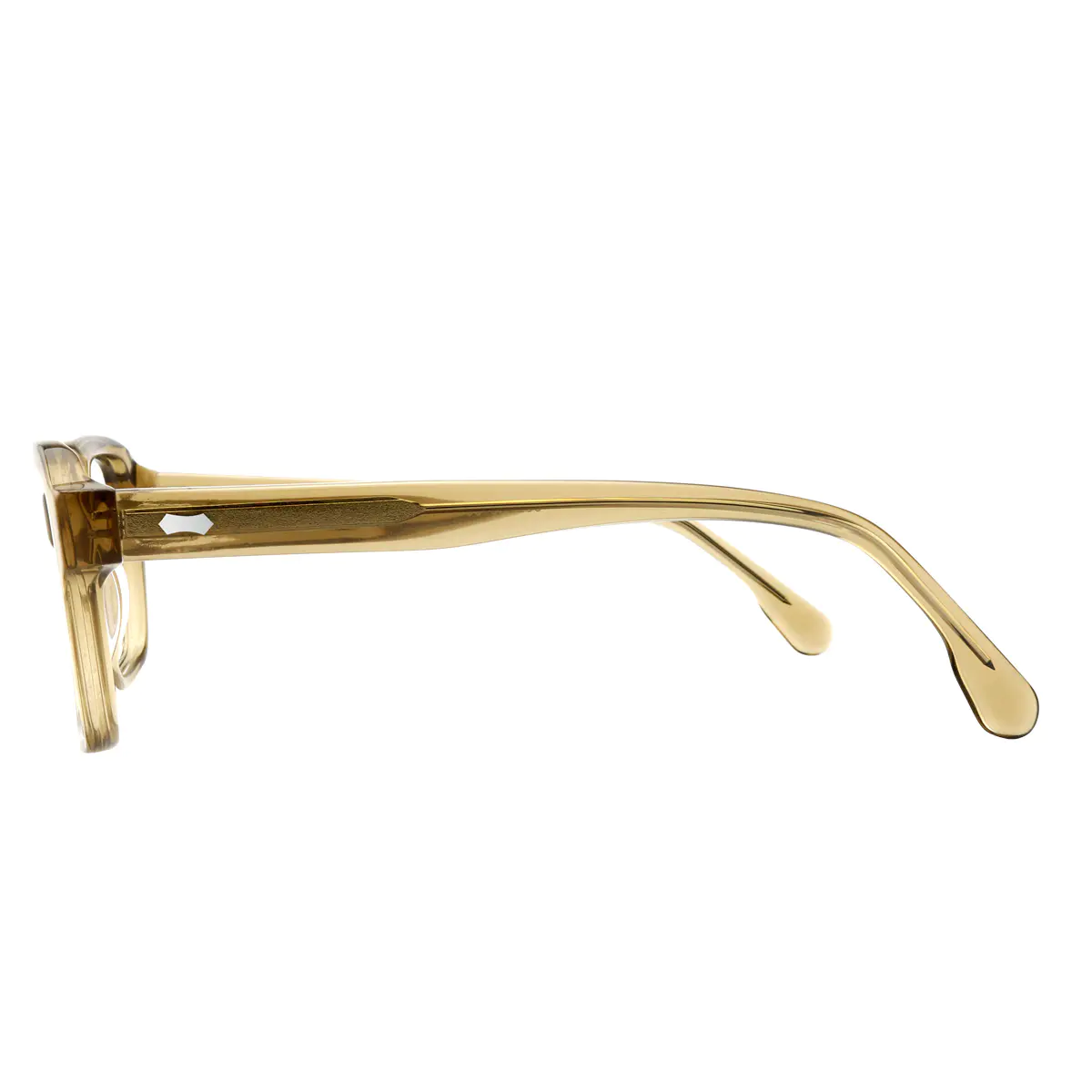 Square Light Brown Eyeglasses