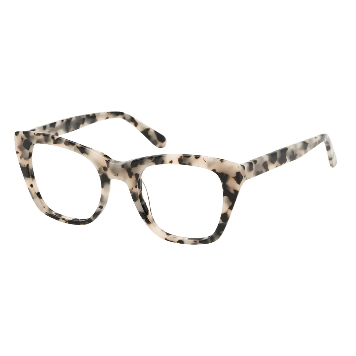 Square Ivory Tortoiseshell Eyeglasses