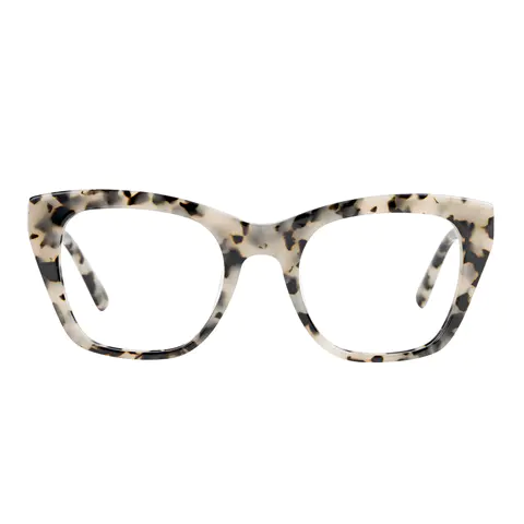 Square Ivory Tortoiseshell Eyeglasses