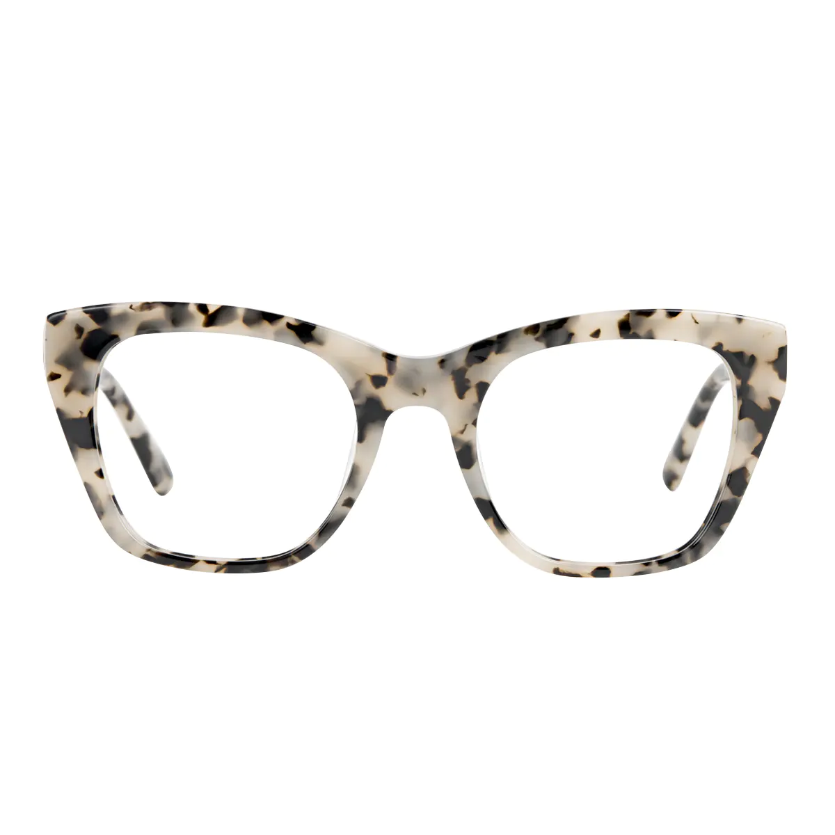 Square Ivory Tortoiseshell Eyeglasses