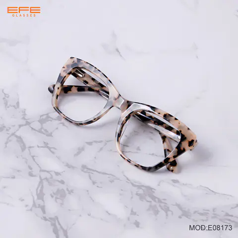 Square Ivory Tortoiseshell Eyeglasses