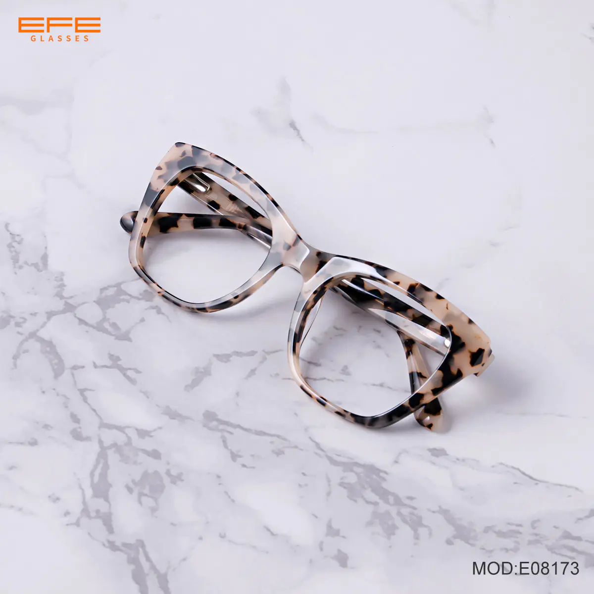 Square Ivory Tortoiseshell Eyeglasses
