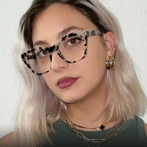 Square Ivory Tortoiseshell Eyeglasses