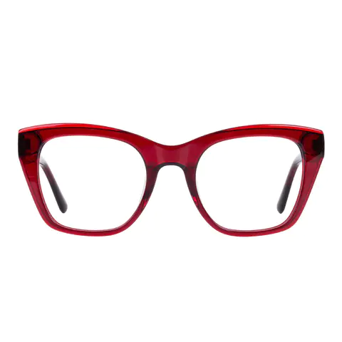 Square Red Eyeglasses