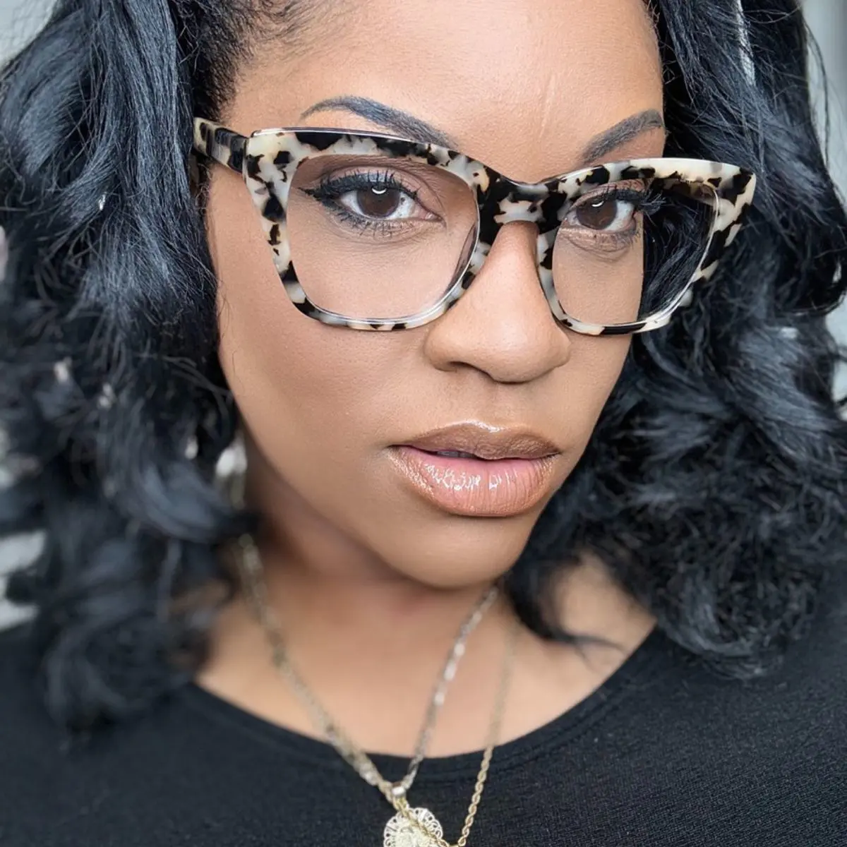 Square Red Eyeglasses