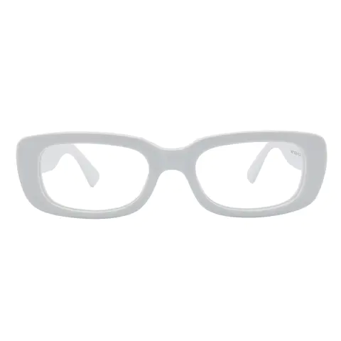 Rectangle White Eyeglasses