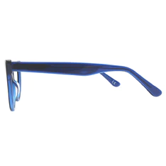 Cat-eye Transparent Blue Eyeglasses
