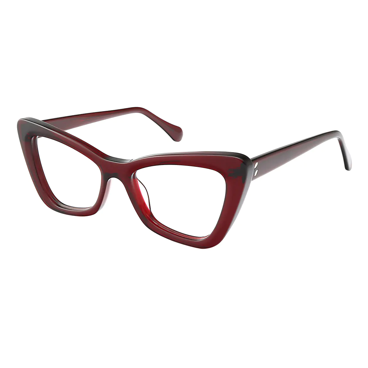 Cat-eye Wine Eyeglasses