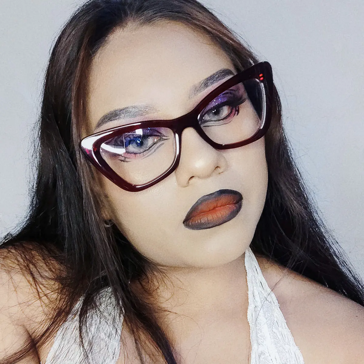 Cat-eye Wine Eyeglasses