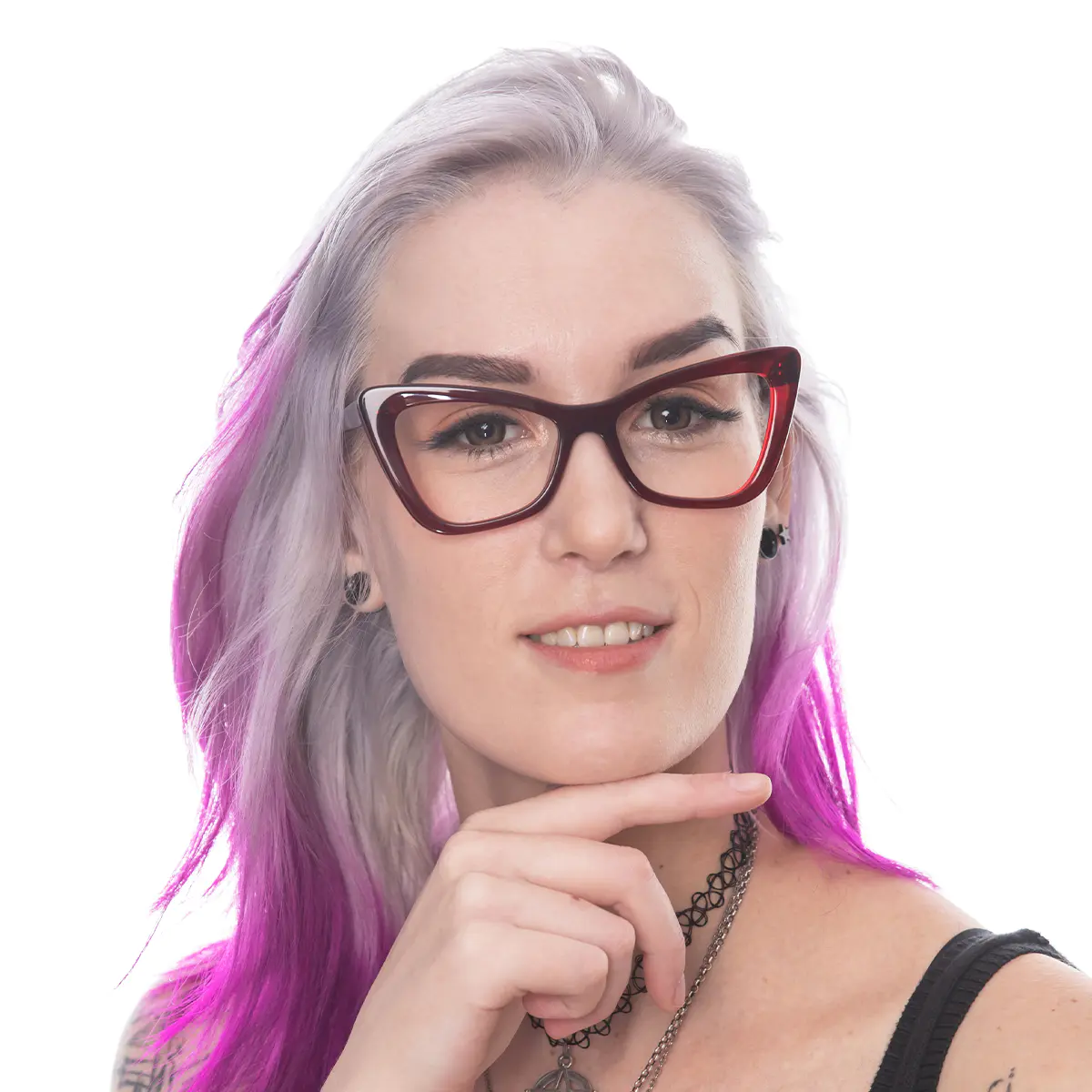 Cat-eye Wine Eyeglasses