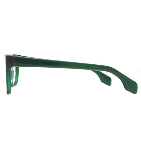Rectangle Dark Green Eyeglasses