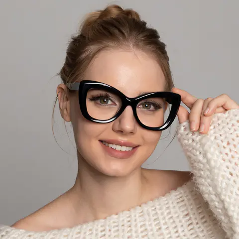 Cat-eye Black Eyeglasses