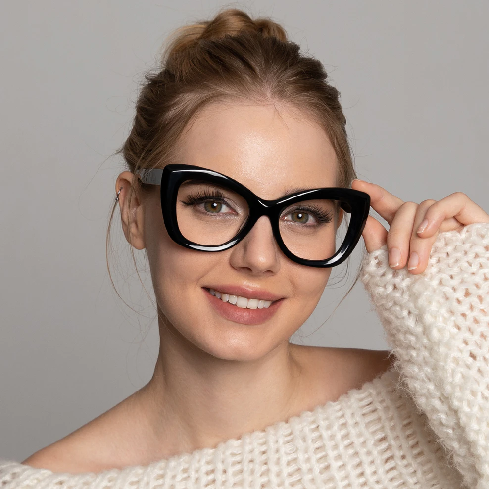 Cat-eye Black Eyeglasses