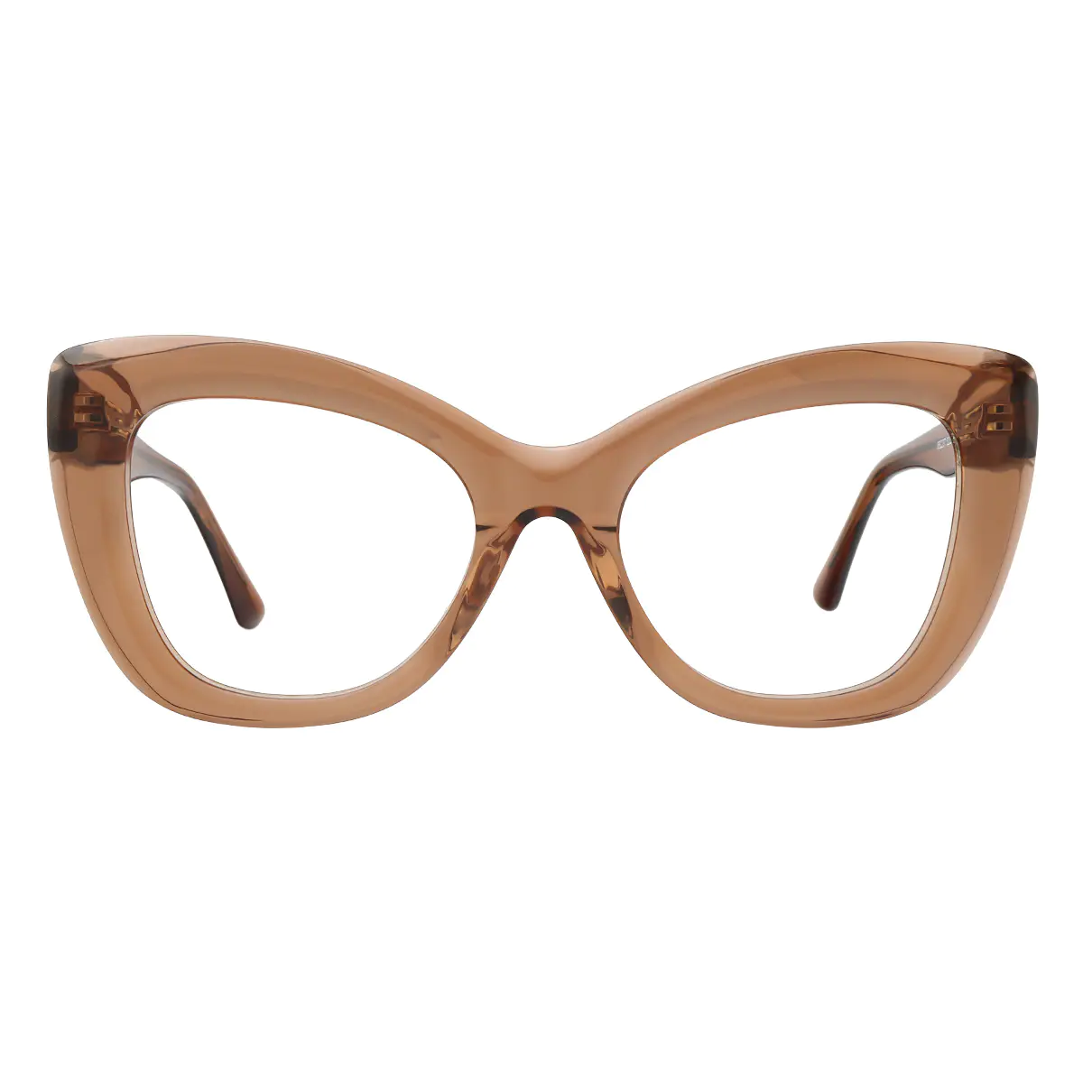 Cat-eye Light Brown Eyeglasses