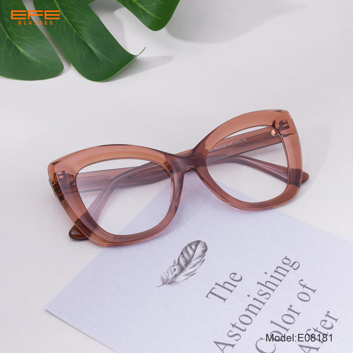 Cat-eye Light Brown Eyeglasses