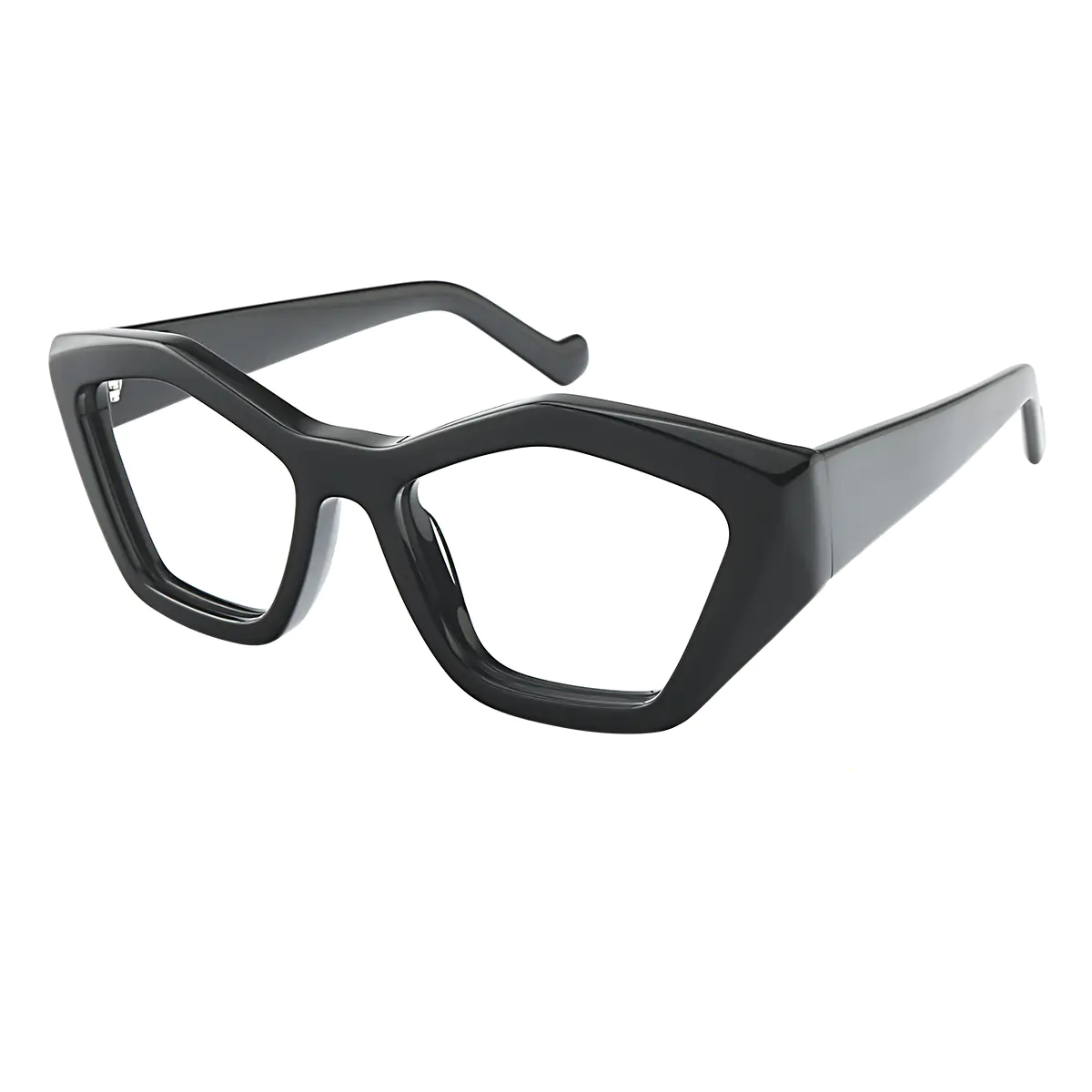 Geometric Black Eyeglasses