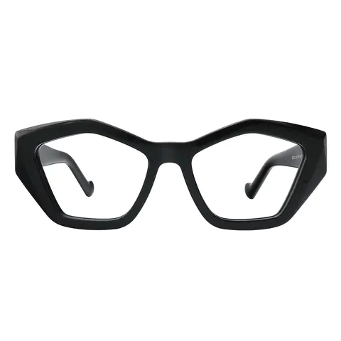 Geometric Black Eyeglasses
