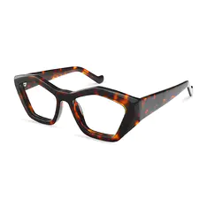 Geometric Tortoiseshell Eyeglasses