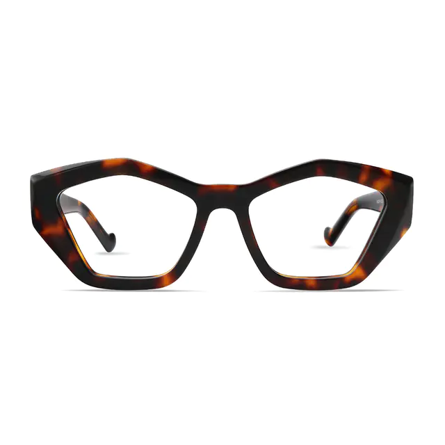 Geometric Tortoiseshell Eyeglasses