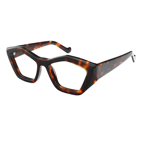 Geometric Tortoiseshell Eyeglasses
