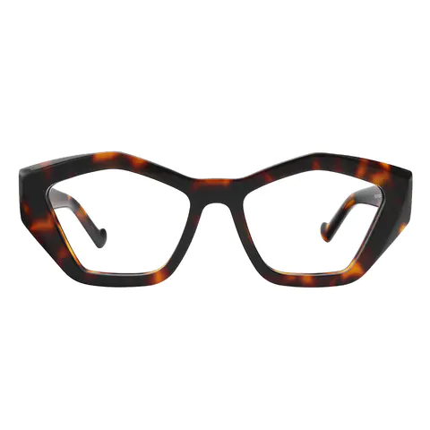 Geometric Tortoiseshell Eyeglasses