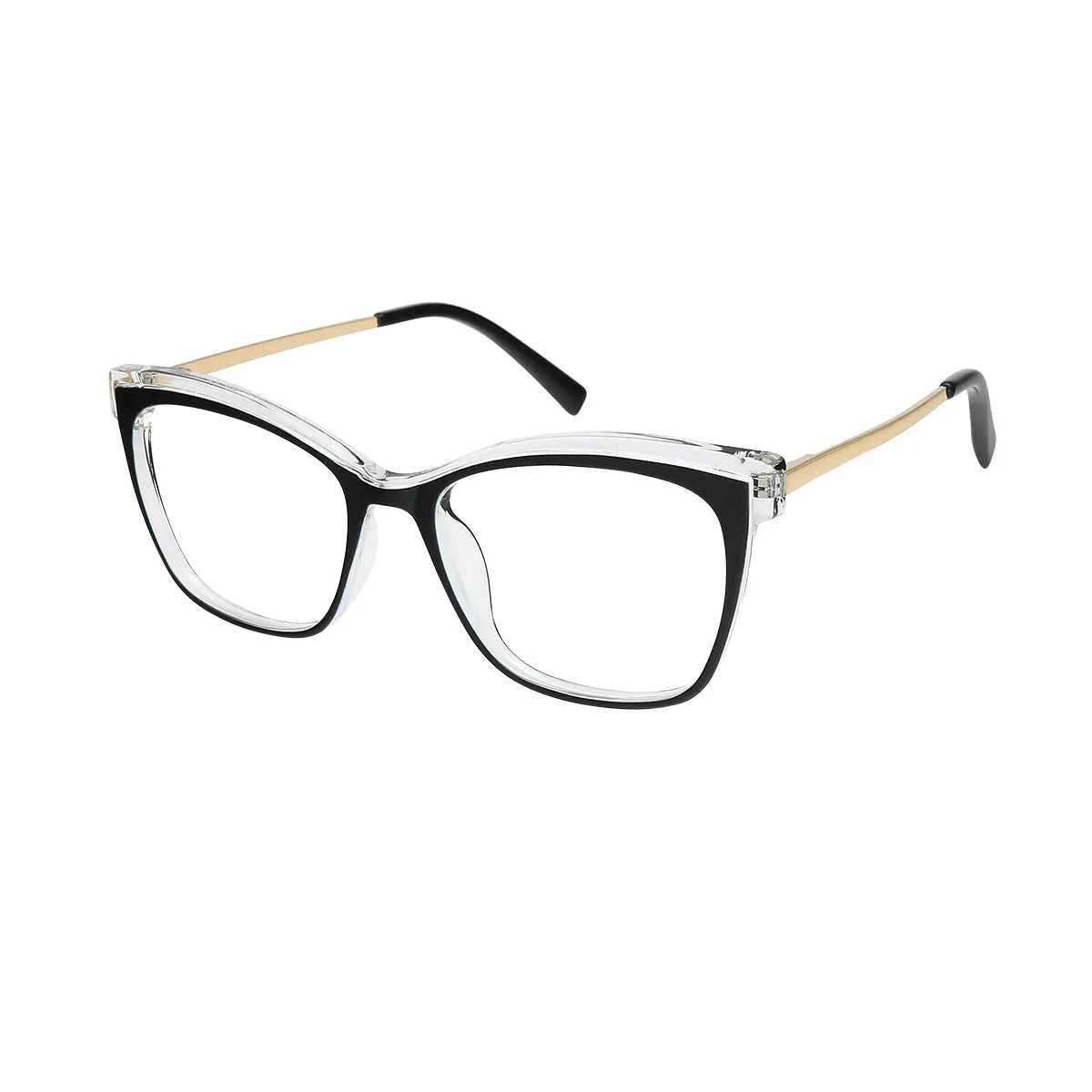 Cat-eye Black/Clear Eyeglasses