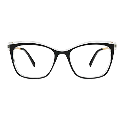Cat-eye Black/Clear Eyeglasses