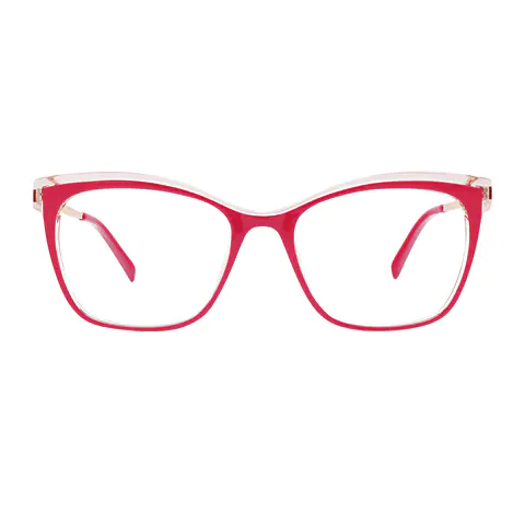 Cat-eye Transparent Pink Eyeglasses