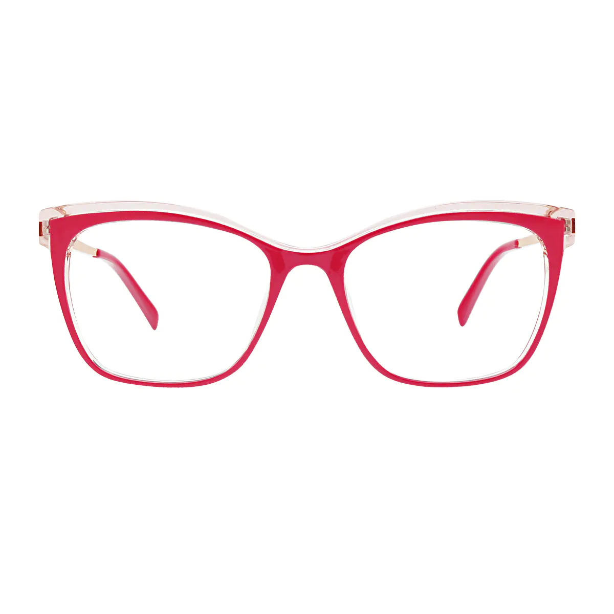 Cat-eye Transparent Pink Eyeglasses